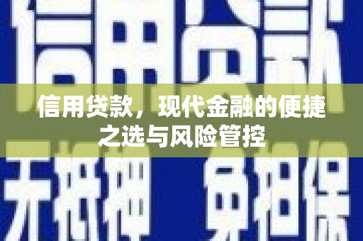 红塔信用贷款，现代金融的便捷之选与风险管控