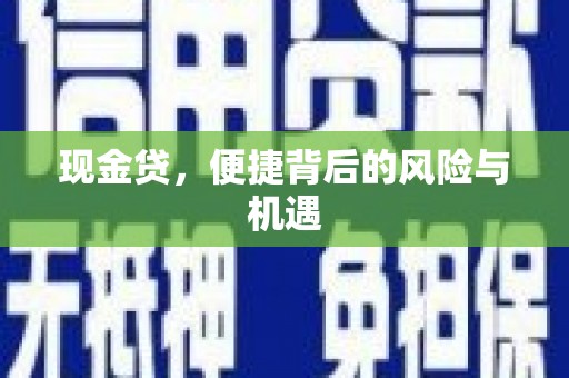 红塔现金贷，便捷背后的风险与机遇