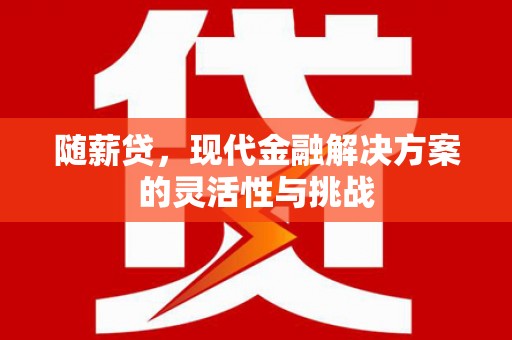 红塔随薪贷，现代金融解决方案的灵活性与挑战
