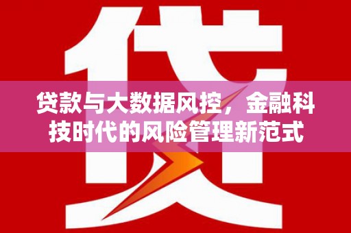 红塔贷款与大数据风控，金融科技时代的风险管理新范式