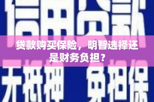 红塔贷款购买保险，明智选择还是财务负担？