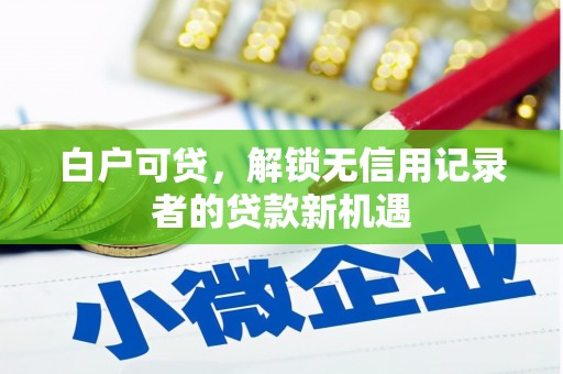 红塔白户可贷，解锁无信用记录者的贷款新机遇