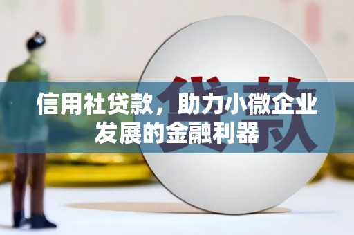红塔信用社贷款，助力小微企业发展的金融利器