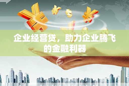红塔企业经营贷，助力企业腾飞的金融利器