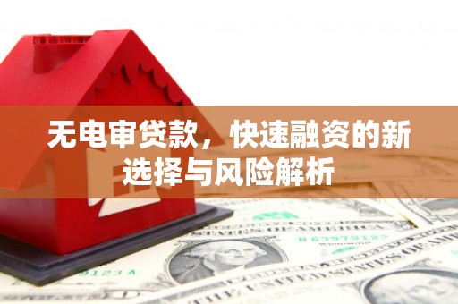 红塔无电审贷款，快速融资的新选择与风险解析