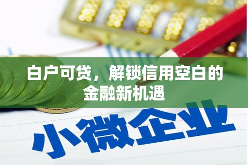 红塔白户可贷，解锁信用空白的金融新机遇