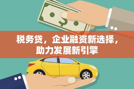 红塔税务贷，企业融资新选择，助力发展新引擎