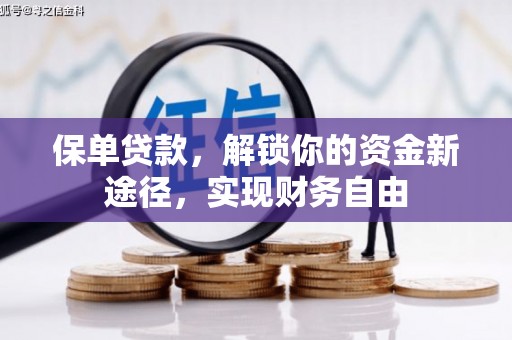 红塔保单贷款，解锁你的资金新途径，实现财务自由