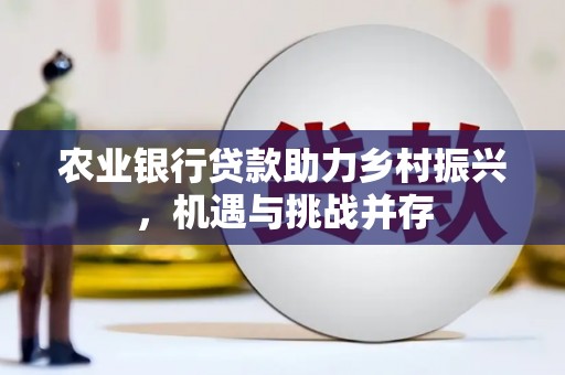 红塔农业银行贷款助力乡村振兴，机遇与挑战并存