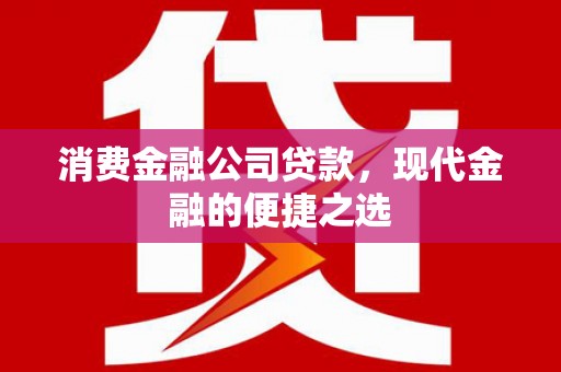 红塔消费金融公司贷款，现代金融的便捷之选