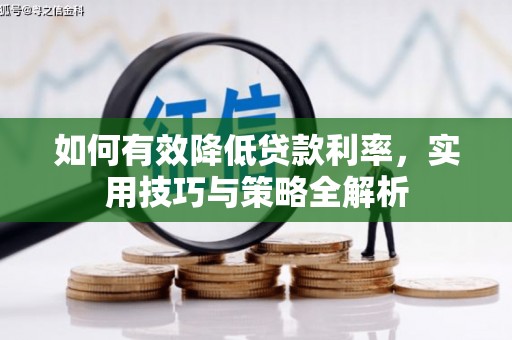 红塔如何有效降低贷款利率，实用技巧与策略全解析