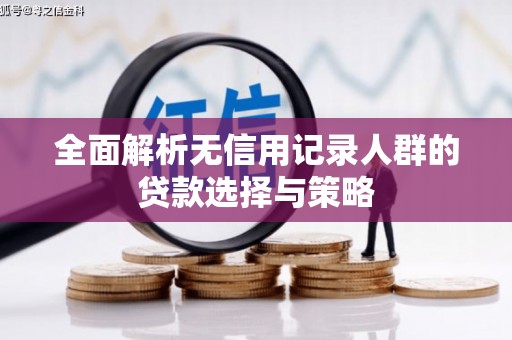 红塔全面解析无信用记录人群的贷款选择与策略