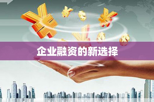 红塔企业融资的新选择